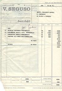 fattura di Seguso